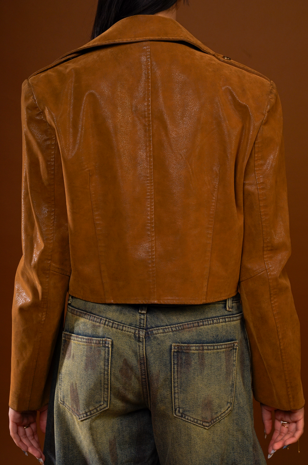 Crop Leather Jacket